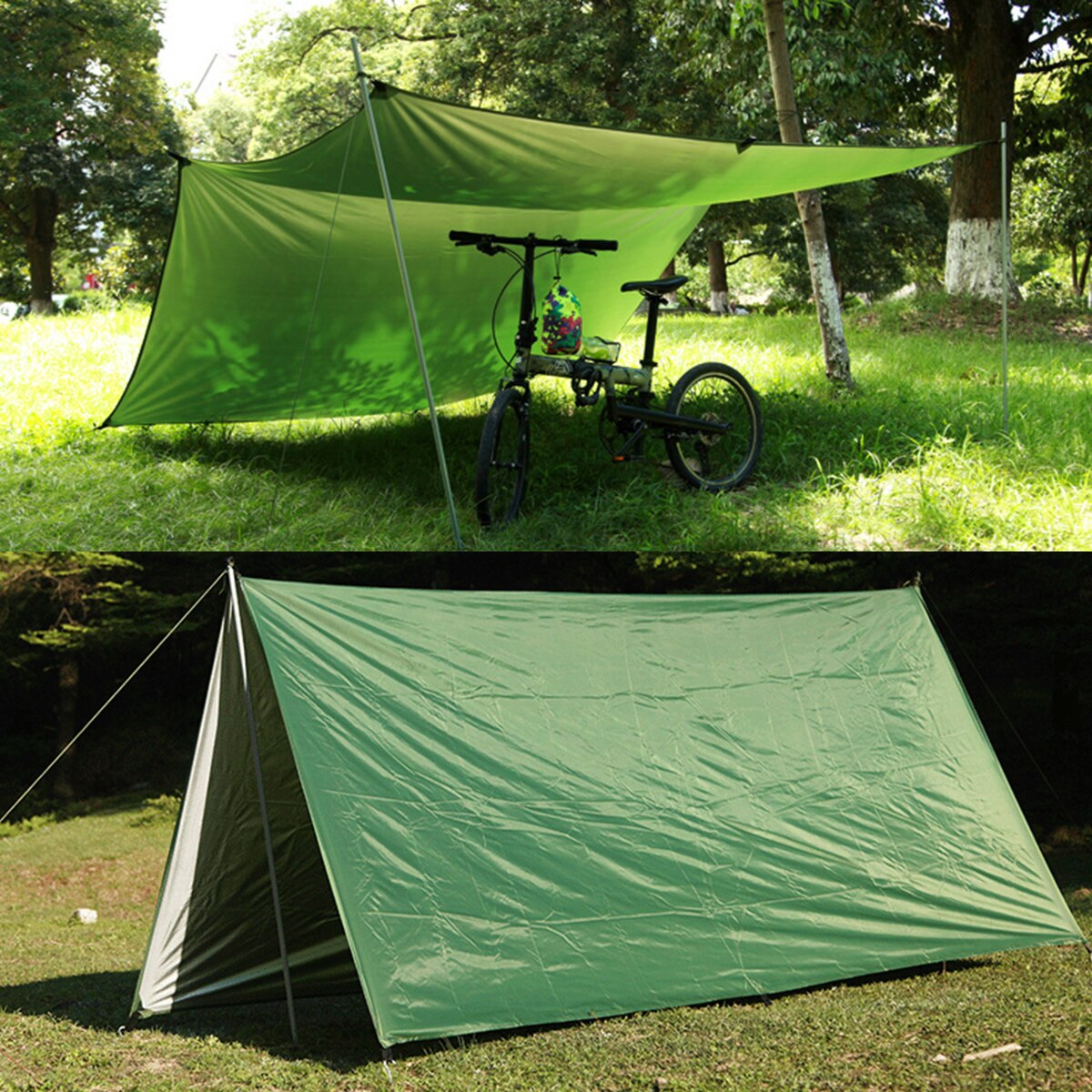 Cheap Goat Tents Outdoor Waterproof UV Resistant Camping Tarp Folding Tent Beach Shade Tarp Multifunctional Sunscreen Beach Pergola Shade Tent Tents 